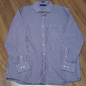 Mens XL red Tommy Hilfiger button down top shirt